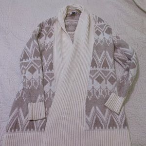 Long sweater cardigan